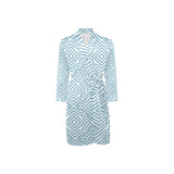 arabic pattern Men's Long Sleeve Belted Night Robe