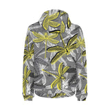 Hand drawn dragonfly pattern Men's Padded Hooded Jacket