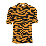 Bengal tigers skin print pattern background Men's All Over Print Polo Shirt