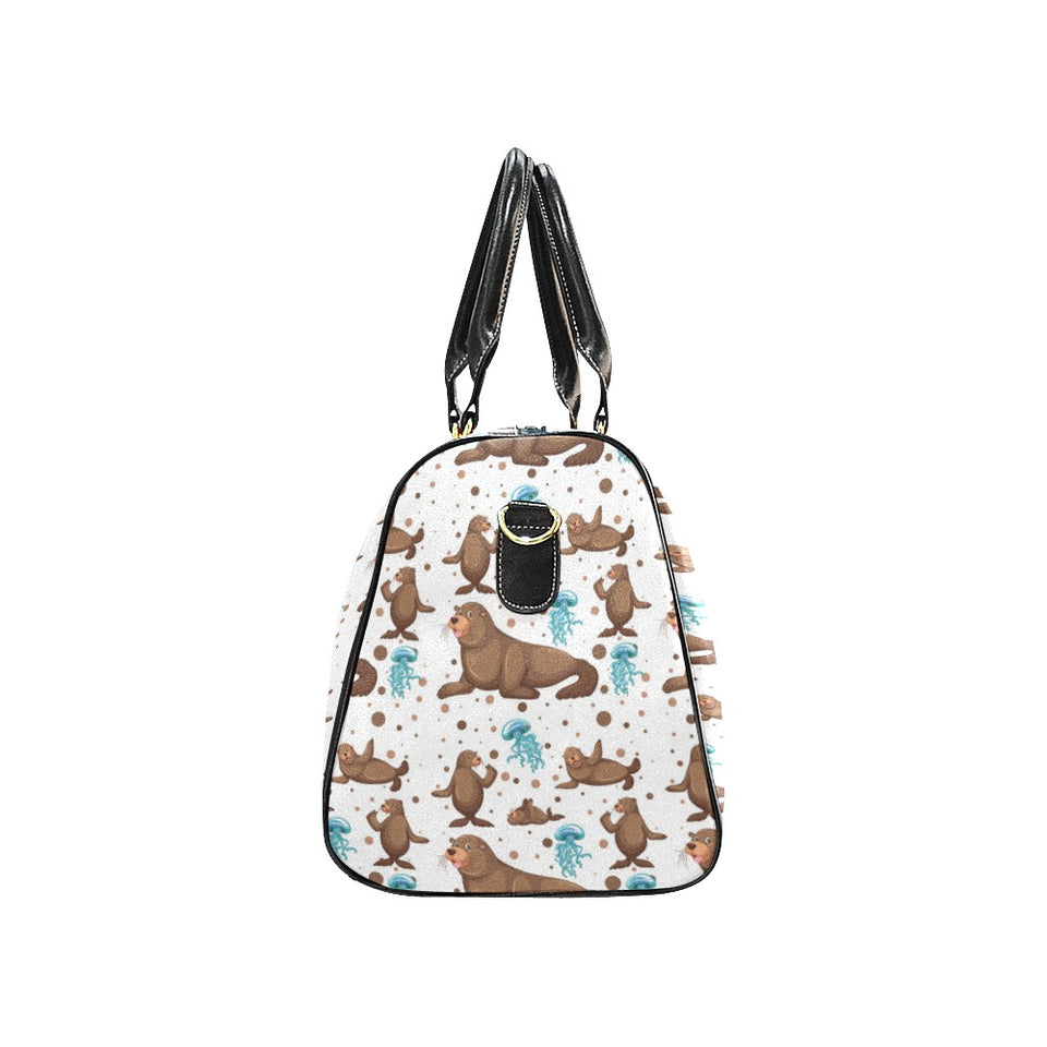 sea lion Seals jellyfish pattern Travel Bag