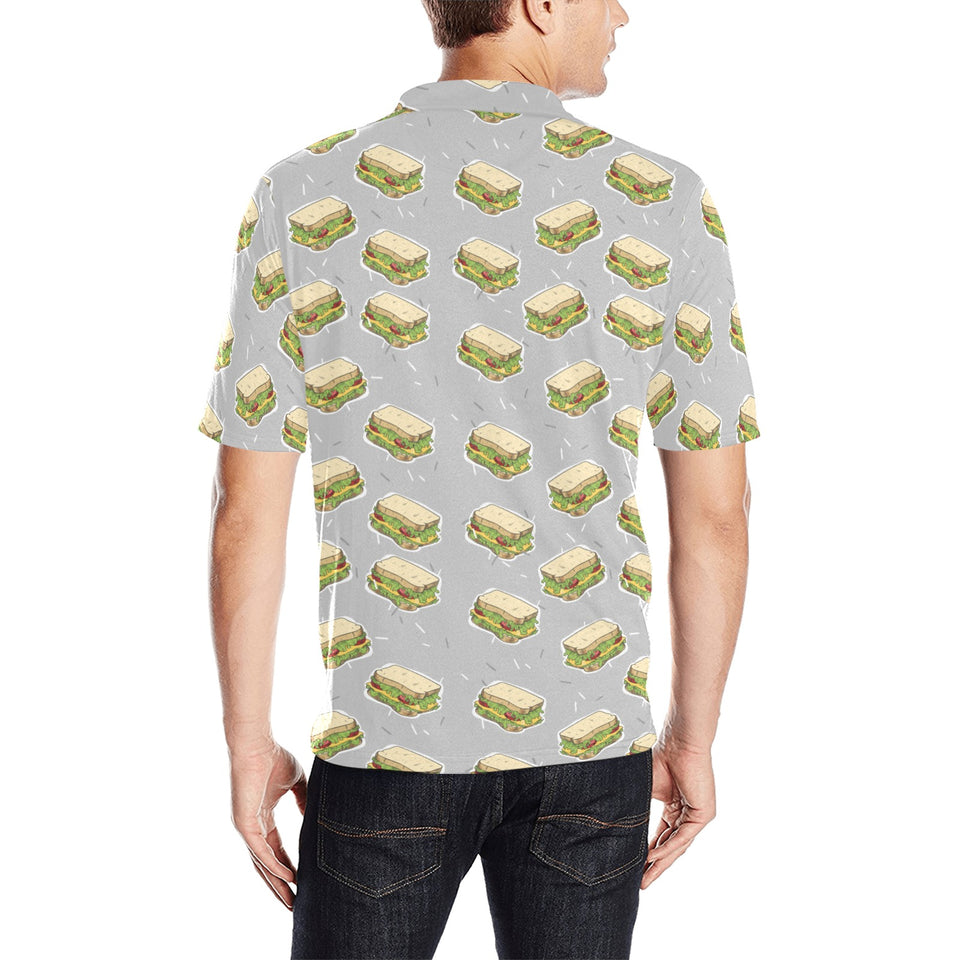 Sandwich Pattern Print Design 05 Men's All Over Print Polo Shirt