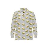 Sandwich Pattern Print Design 05 Men's Long Sleeve Polo Shirt