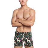 Unicorns forest background Men's Swimming Trunks