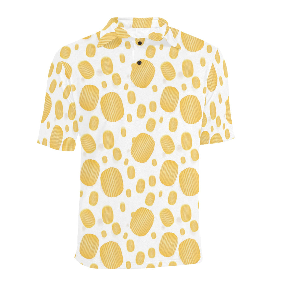 Potato Chips Pattern Print Design 03 Men's All Over Print Polo Shirt