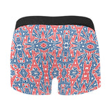 Blue Red Eiffel Tower Pattern Print Design 02 Men's All Over Print Boxer Briefs Men's Underwear