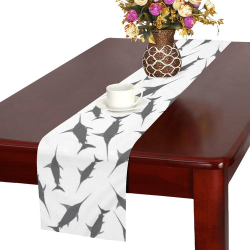 Swordfish Pattern Print Design 04 Table Runner