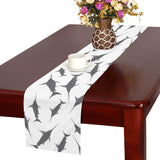Swordfish Pattern Print Design 04 Table Runner