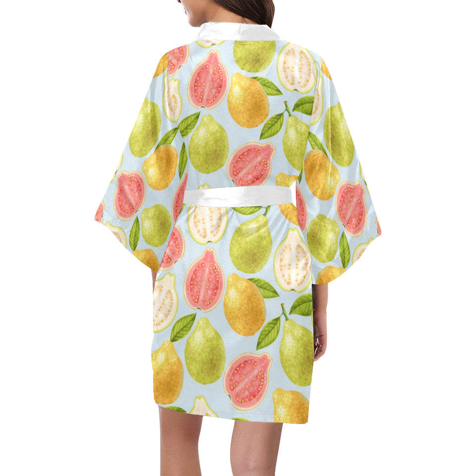Guava design pattern Women's Short Kimono Robe