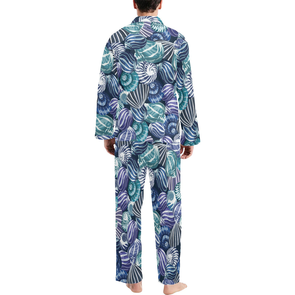 Shell design pattern Men's Long Pajama Set