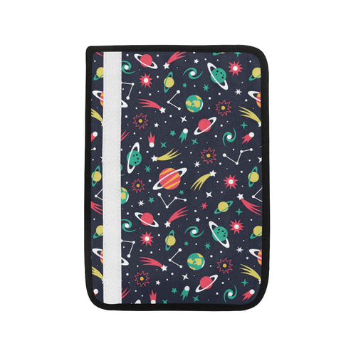 colorful space pattern planet star Car Seat Belt Cover