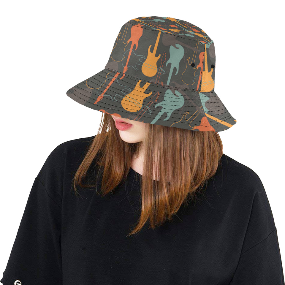 electric guitars pattern Unisex Bucket Hat