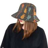 electric guitars pattern Unisex Bucket Hat