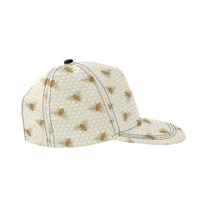 Bee honeycomb seamless design pattern All Over Print Snapback Cap