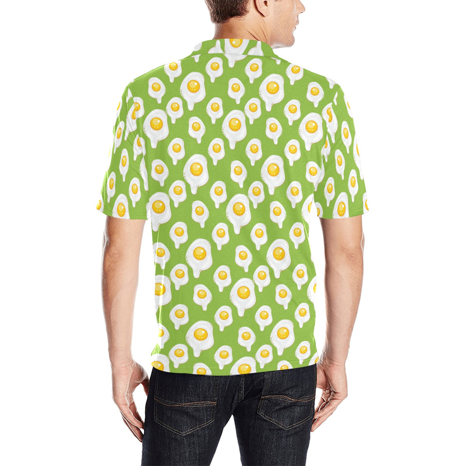 Fried Eggs Pattern Print Design 01 Men's All Over Print Polo Shirt