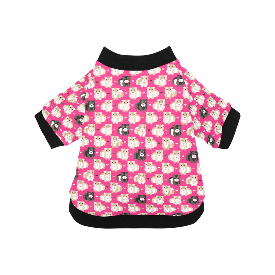 Guinea Pig Pattern Print Design 01 All Over Print Pet Dog Round Neck Fuzzy Shirt