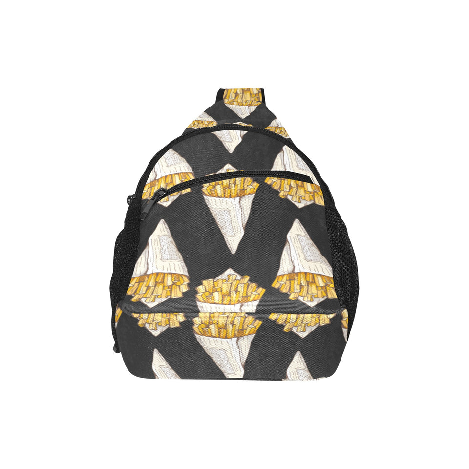 French fries dark background All Over Print Chest Bag