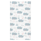 cute rhino heart pattern Bath Towel