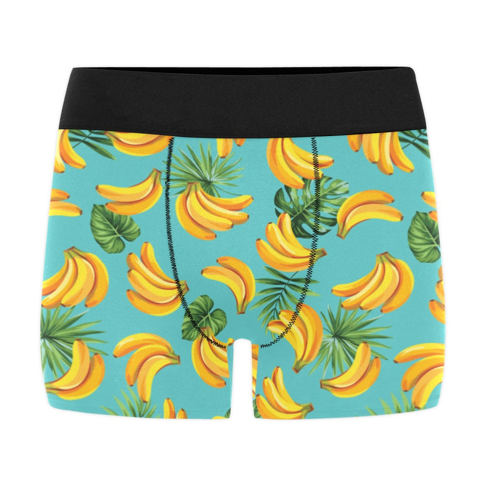 Banana Palm Leaves pattern background Men's All Over Print Boxer Briefs Men's Underwear