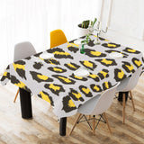 Gray Leopard print pattern Tablecloth