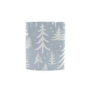 Christmas tree winter forest pattern Classical White Mug (Fulfilled In US)