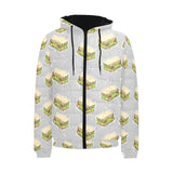 Sandwich Pattern Print Design 05 Men's Padded Hooded Jacket