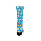 Rainbows Sky Clouds Pattern Crew Socks
