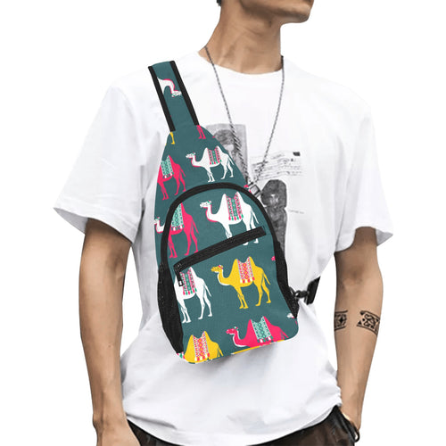 Camel pattern All Over Print Chest Bag