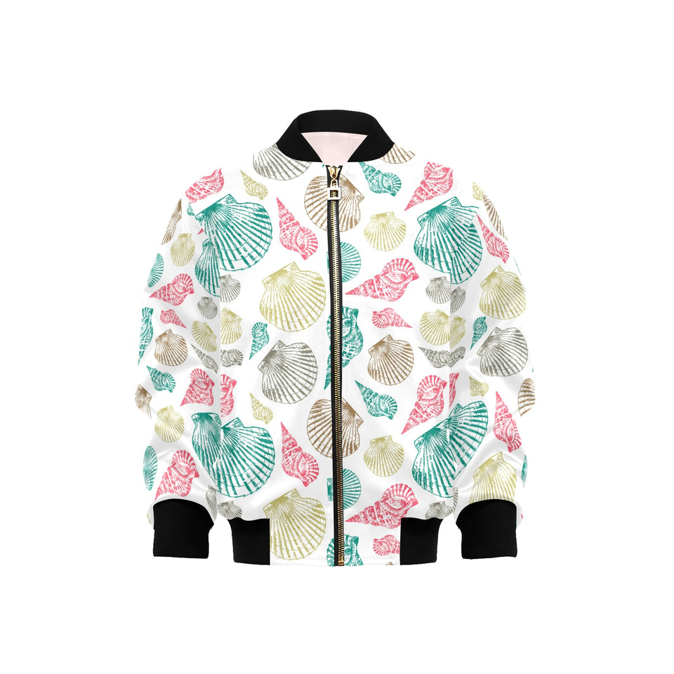 Colorful shell pattern Kids' Boys' Girls' Bomber Jacket