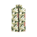 heliconia pattern Women's Padded Vest