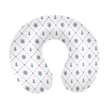 Anchor rudder nautical design pattern U-Shaped Travel Neck Pillow