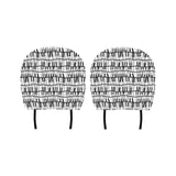 Piano Pattern Print Design 03 Car Headrest Cover