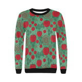 Tomato design pattern Women's Crew Neck Sweatshirt