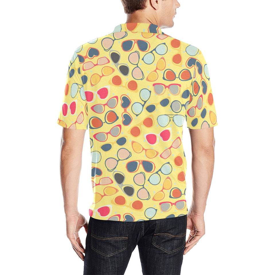 Sun Glasses Pattern Print Design 05 Men's All Over Print Polo Shirt