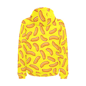 Sausage Pattern Print Design 01 Men's Padded Hooded Jacket