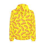 Sausage Pattern Print Design 01 Men's Padded Hooded Jacket