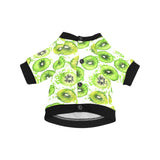 Watercolor kiwi pattern All Over Print Pet Dog Round Neck Fuzzy Shirt