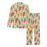 Colorful ice cream pattern Women's Long Pajama Set