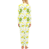 Durian pattern background Women's All Over Print Pajama Set