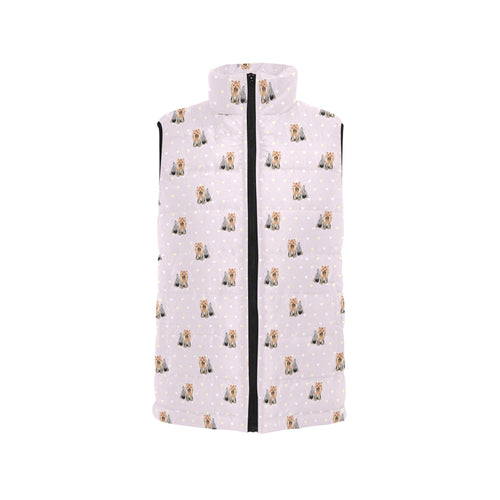 Yorkshire Terrier Pattern Print Design 02 Men's Padded Vest