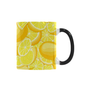 lemon pattern Morphing Mug Heat Changing Mug