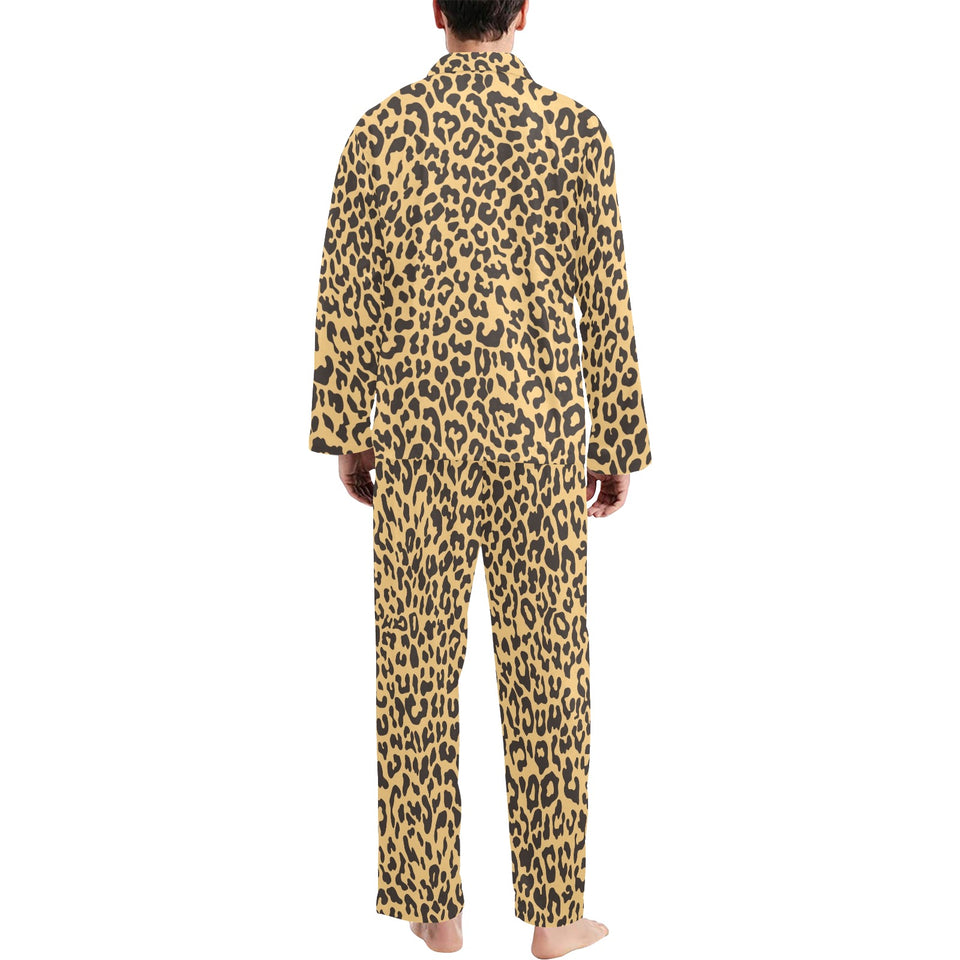 Leopard skin print Men's Long Pajama Set