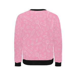 Sweet candy pink background Men's Crew Neck Sweatshirt