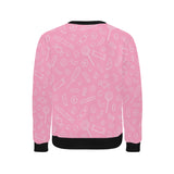 Sweet candy pink background Men's Crew Neck Sweatshirt