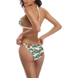 Bonsai red sun japanese pattern Sexy Bikinis Two-Piece Swimsuits