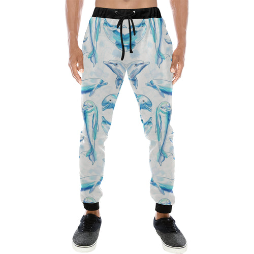Watercolor dolphin pattern Unisex Casual Sweatpants