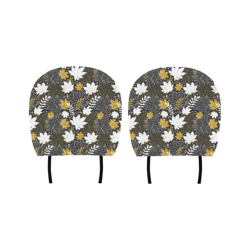 Beautiful gold autumn maple leaf pattern Car Headrest Cover