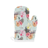 Colorful orchid flower pattern Heat Resistant Oven Mitts