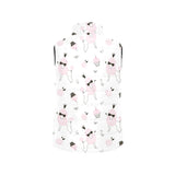 Poodle dog rose cake pattern Women's Padded Vest