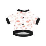 Sushi pattern All Over Print Pet Dog Round Neck Fuzzy Shirt