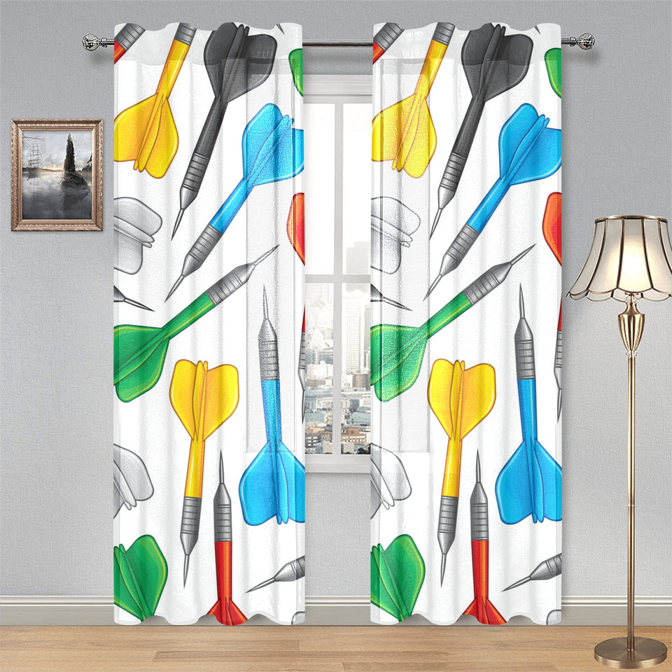Darts Pattern Print Design 03 Gauze Curtain